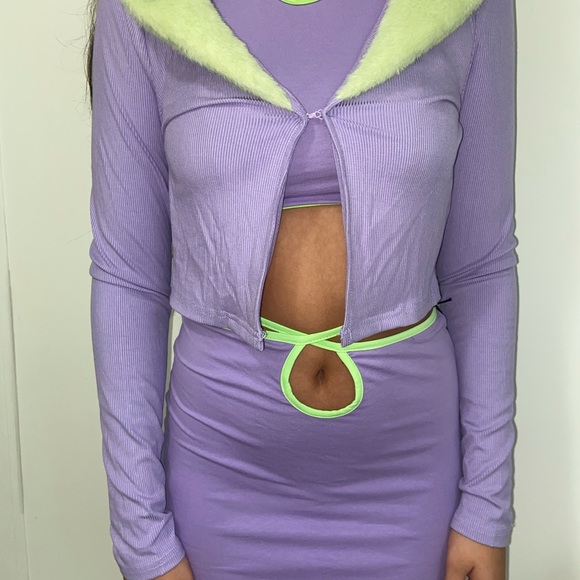Purple and green three piece set with tags - Picture 7 of 8
